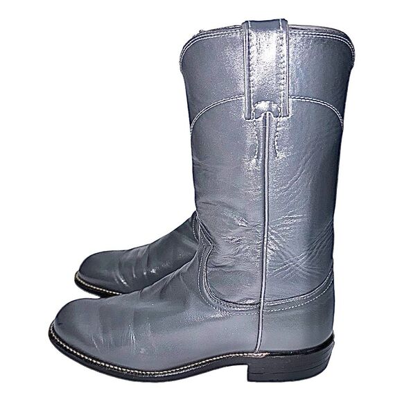 Justin Ropers Cowboy Women’s Gray Boots Size 5 C Pre-Owned L3506 Made In USA - Picture 8 of 9